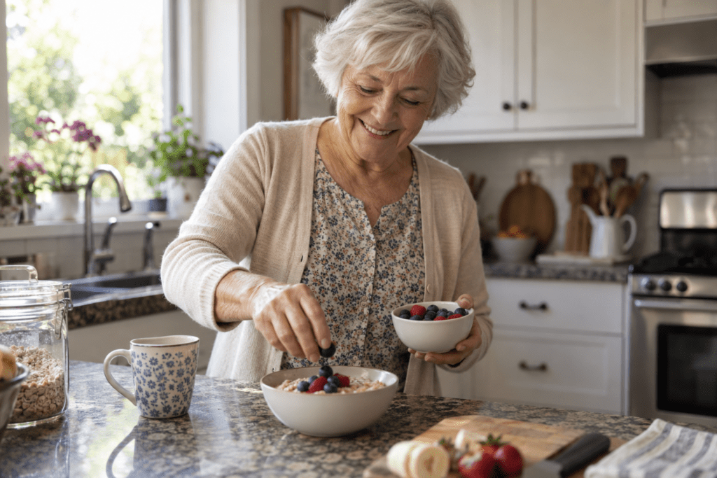 our favorite senior Mary Edgeware engaging in one of he favorite activities of daily living.